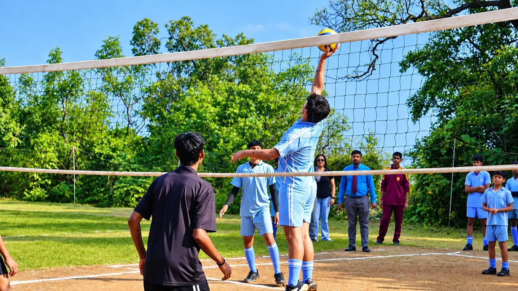Students participating in sport and campus life
